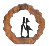 Wooden decoration "Kissing couple" for