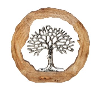 Wooden decoration with family tree for