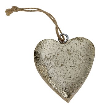 Wooden heart with gold foil 5x5cm with