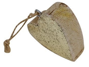 Wooden heart with gold foil 5x5cm with