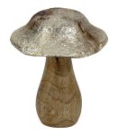Holz-Pilz mit Gold-Finish zum Stellen