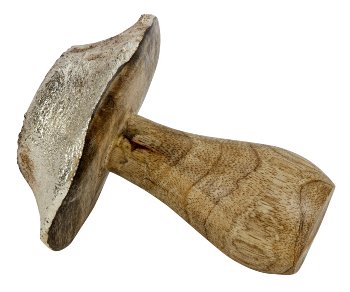 Holz-Pilz mit Gold-Finish zum Stellen