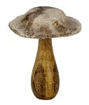 Holz-Pilz mit Gold-Finish zum Stellen