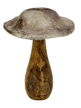 Holz-Pilz mit Gold-Finish zum Stellen