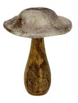 Holz-Pilz mit Gold-Finish zum Stellen