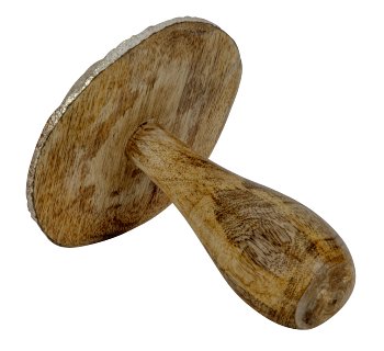 Holz-Pilz mit Gold-Finish zum Stellen
