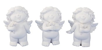 Baby angel standing with rose h=9,5cm