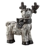 Elk with scarf grey/silver h=51cm w=41cm