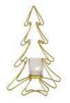 Metal tree gold with tealight holder