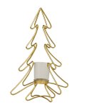 Metal tree gold with tealight holder