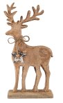 Wooden reindeer with small metal star