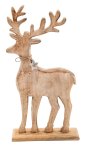 Wooden reindeer with small metal star