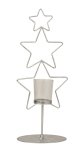 Metal star decoration silver with