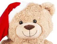 Bear with santa hat and red bag (for