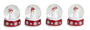 christmas waterball snowman with red hat