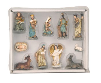 Nativity figures, set price for 11pcs in