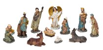 Nativity figures, set price for 11pcs in