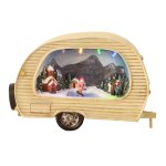 caravan winter landscape with LED h=14cm