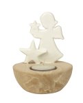 T-light holder angel and stars h=12cm