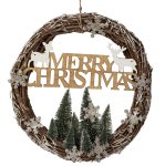 Xmas door wreath "Merry Christmas" with