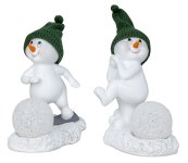 Cute snowman with dark green hat &