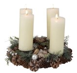 Advent wreath round for candles