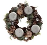 Advent wreath round for candles