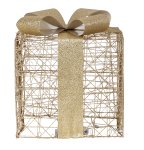 Beleuchtetes (warmweiß) Geschenk gold