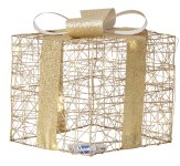 Beleuchtetes (warmweiß) Geschenk gold