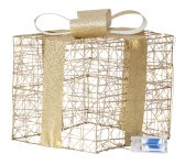 Shinning (warm white) present gold