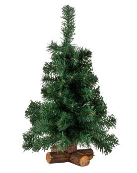 Deko-Tannenbaum mit Holz-Fuß h=48cm