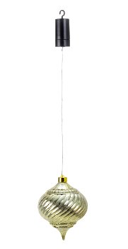 Christmas icicle golden with LED d=12cm