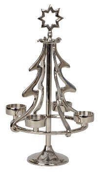 Metal tree with 4 tealight holder