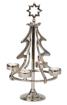 Metal tree with 4 tealight holder