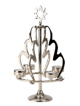 Metal tree with 4 tealight holder