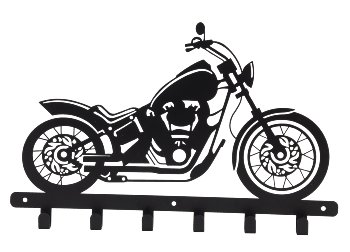 Metall Schlüsselboard schwarz "Motorrad"
