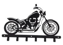 Metal key board black "Motorbike" h=29cm