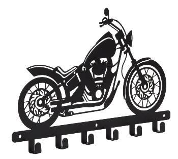 Metall Schlüsselboard schwarz "Motorrad"