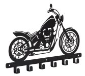 Metall Schlüsselboard schwarz "Motorrad"