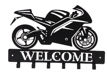 Metal key board black "Motorbike &