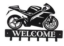 Metal key board black "Motorbike &