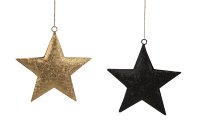 Metal star black & gold for hanging