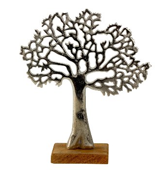 Family tree on wooden base h=26,5cm