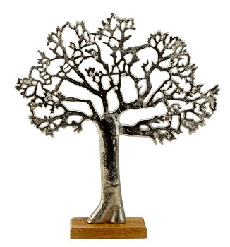 Family tree on wooden base h=34,5cm