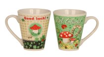 Cup 'luck' h=10cm d=8,8cm assort.