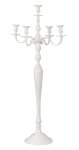 5-armed candleholder white powder-coated