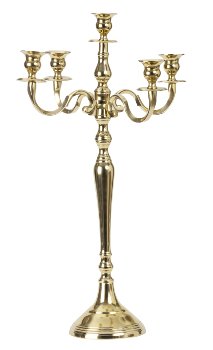 5-armiger Leuchter vergoldet h=60cm