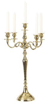 5-armiger Leuchter vergoldet h=60cm
