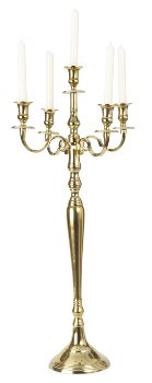 5-armiger Leuchter vergoldet h=79cm