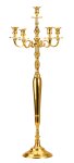 5-armed candleholder gold plated h=98cm,